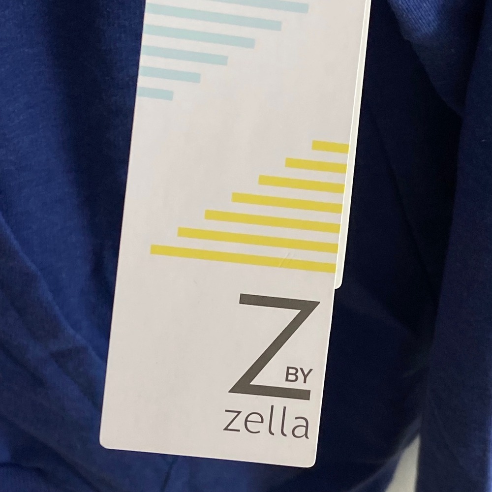 Z by Zella Women Blue Marine V-Neck Pullover Hoodie RK410703MI NWT size L - Picture 4 of 6